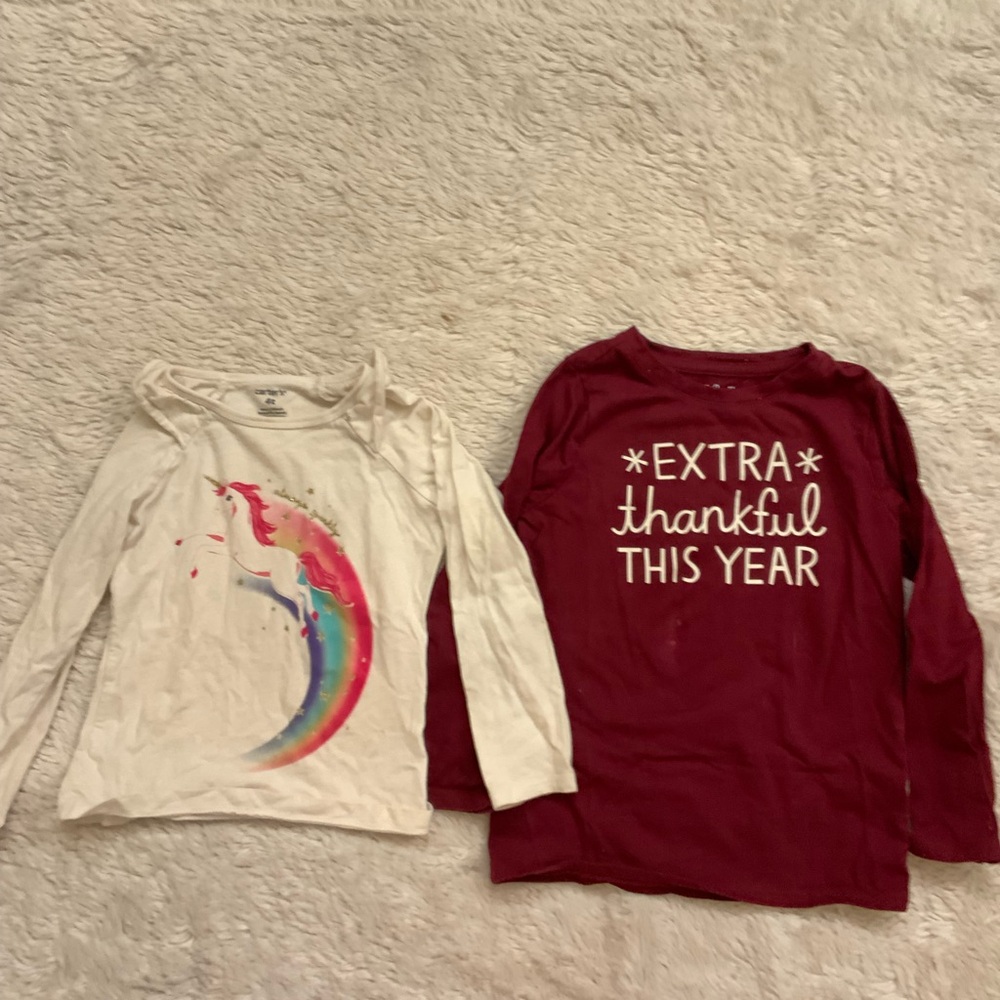 Carter's long sleeve shirts size 4t